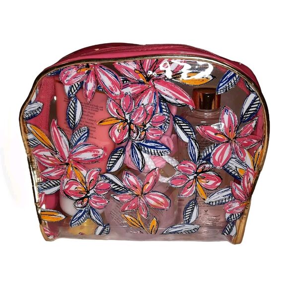 Adrienne Vittadini Studio Hibiscus Honey Bath Set Gel/Scrub/Lotion/Travel Bag - Picture 2 of 2